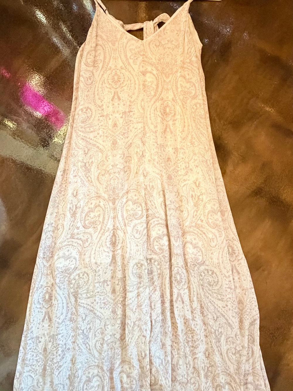 Mystree Pale Pink Paisley Maxi Skirt